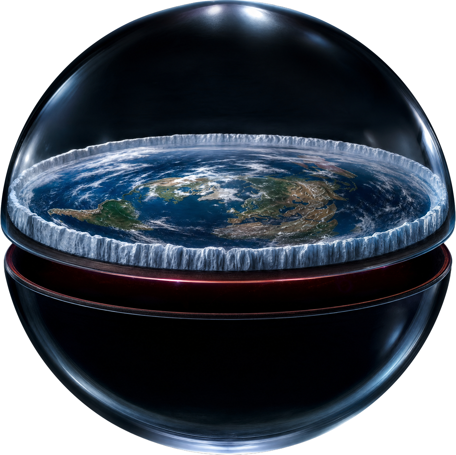 Photorealistic Binary Flat Earth model